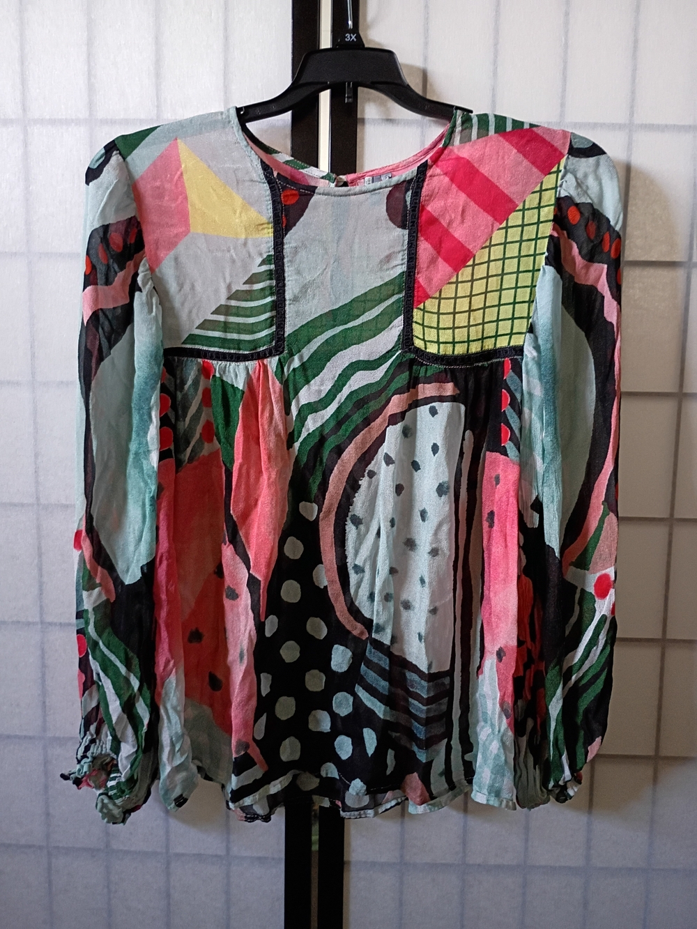 Blank London Colorful Abstract Print Women's Blouse - Multi